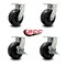 Service Caster 8 Inch Extra Heavy Duty Phenolic Wheel Swivel Caster Set with 2 Brakes, 4PK SCC-KP92S830-PHR-2-SLB-2 - alternate 5